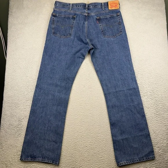 Levis 517 Jeans Mens 40x34 Blue Bootcut Denim Medium Wash Classic Fit **38x34** - Picture 5 of 16